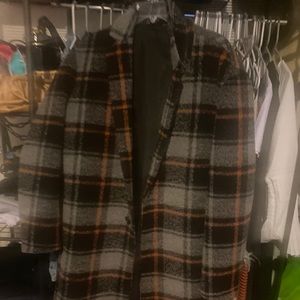 ASOS men’s wool coat wore lightly